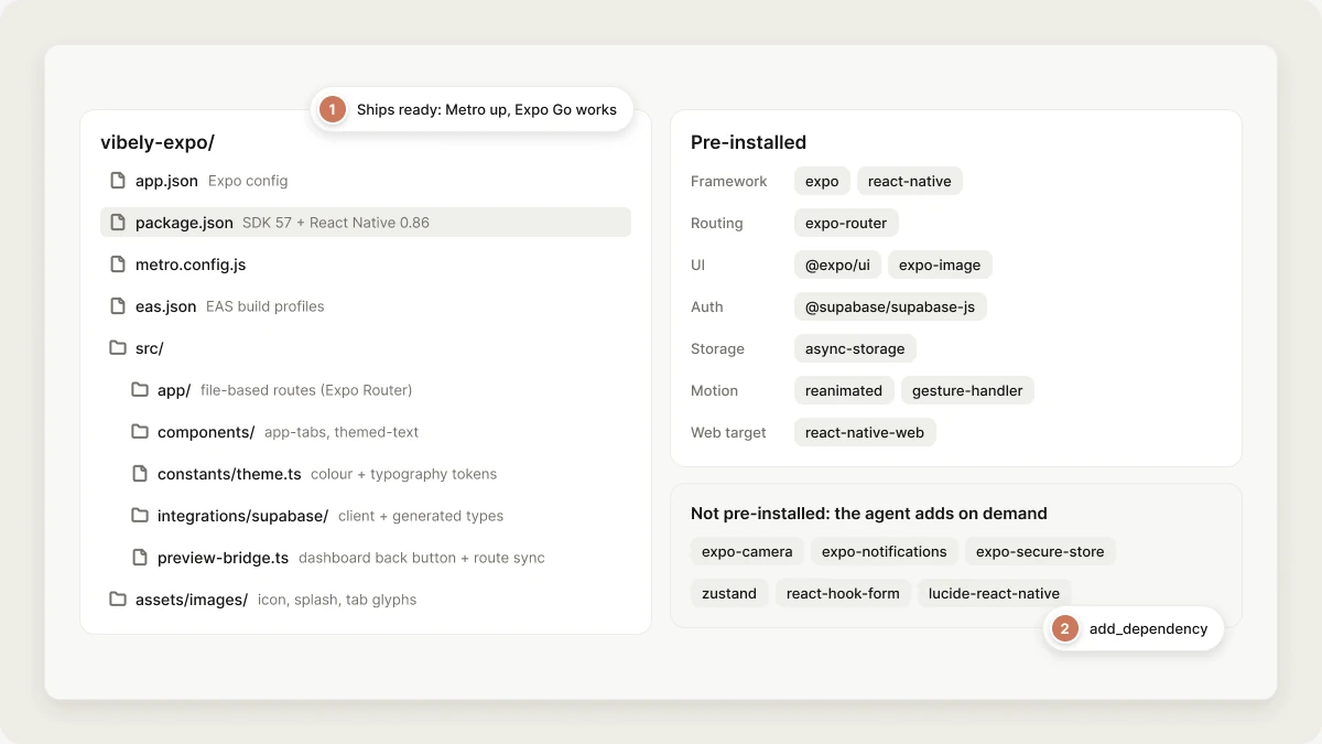 vibely-expo template