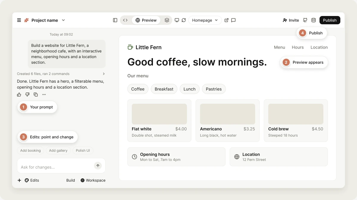 Build and publish your first app